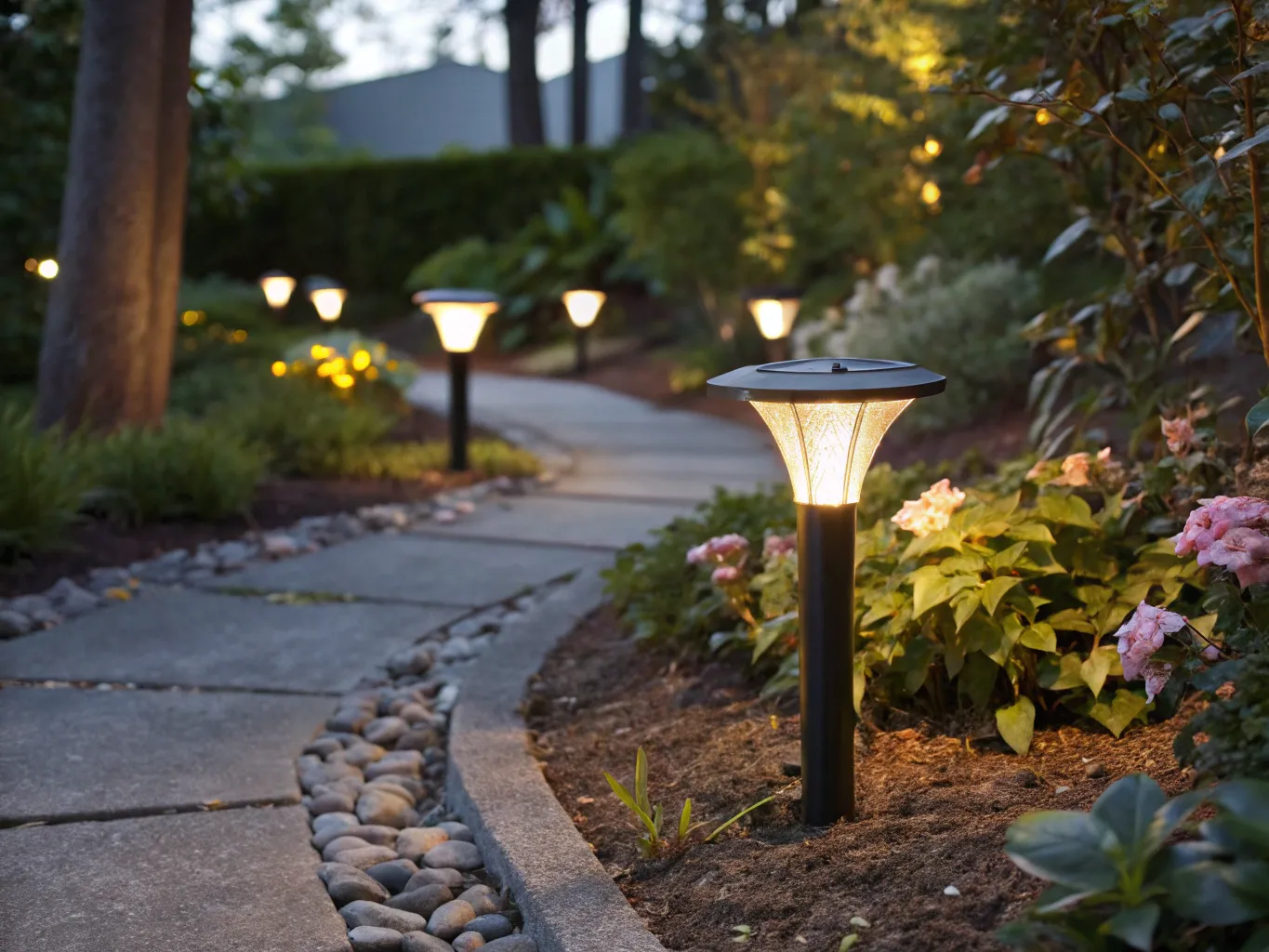 Energy-efficient LED garden lighting